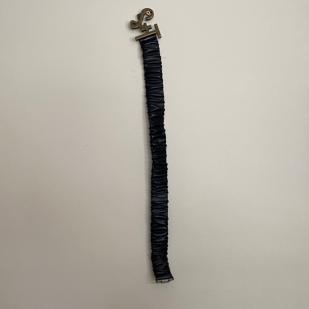 Smash + Tess Black Ruched Belt